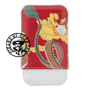 Elie Bleu Cigar Case - Dragon - 3 Box