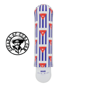 Elie Bleu Cigar Case - Petit Drapeau Cubain - 1 Box